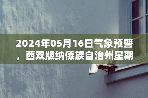 2024年05月16日气象预警，西双版纳傣族自治州星期四天气预报 大部中雨