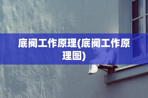 底阀工作原理(底阀工作原理图)