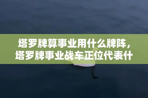 塔罗牌算事业用什么牌阵，塔罗牌事业战车正位代表什么