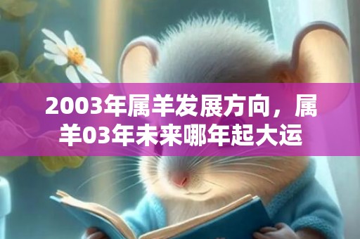 2003年属羊发展方向，属羊03年未来哪年起大运