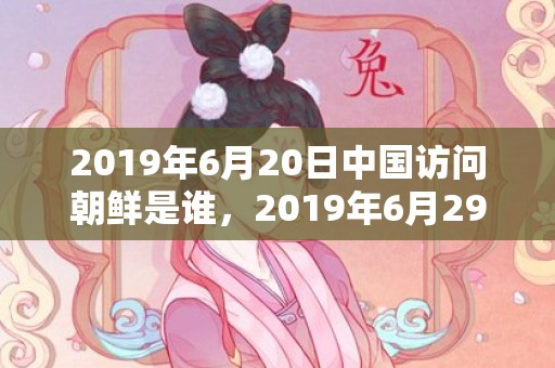 2019年6月20日中国访问朝鲜是谁，2019年6月29号出生的男宝宝五行缺金要怎么起名字