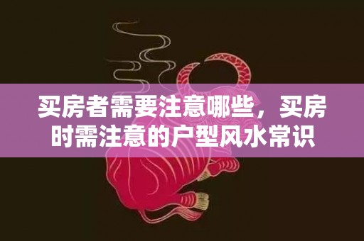 买房者需要注意哪些，买房时需注意的户型风水常识