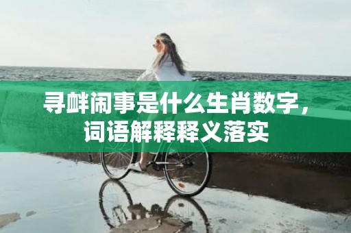 寻衅闹事是什么生肖数字，词语解释释义落实
