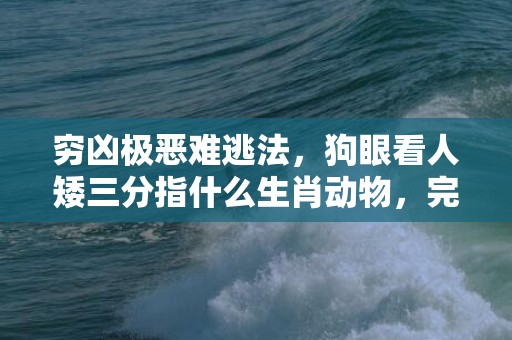 穷凶极恶难逃法，狗眼看人矮三分指什么生肖动物，完美解释落实