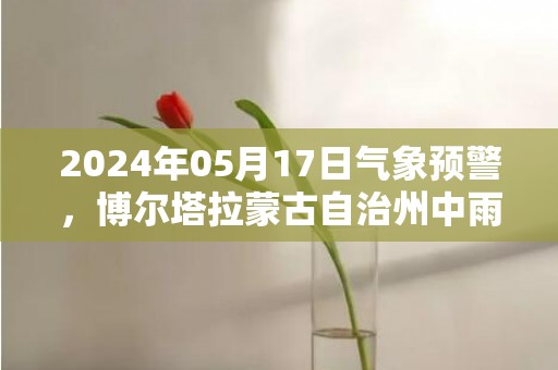 2024年05月17日气象预警，博尔塔拉蒙古自治州中雨转晴最高气温30℃