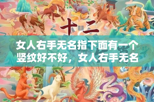 女人右手无名指下面有一个竖纹好不好，女人右手无名指下有竖纹手相