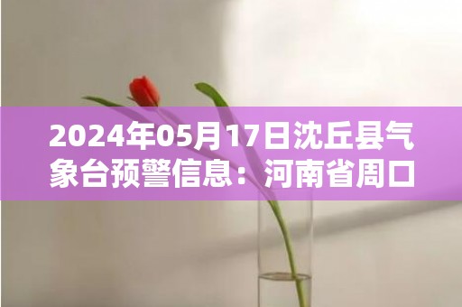 2024年05月17日沈丘县气象台预警信息：河南省周口市沈丘县发布高温橙色预警