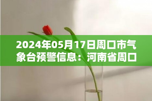 2024年05月17日周口市气象台预警信息：河南省周口市发布高温橙色预警