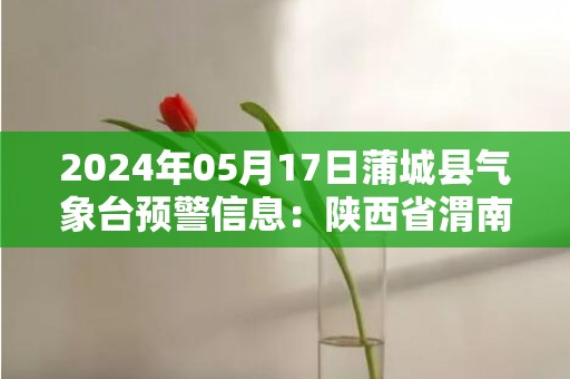 2024年05月17日蒲城县气象台预警信息：陕西省渭南市蒲城县发布高温橙色预警