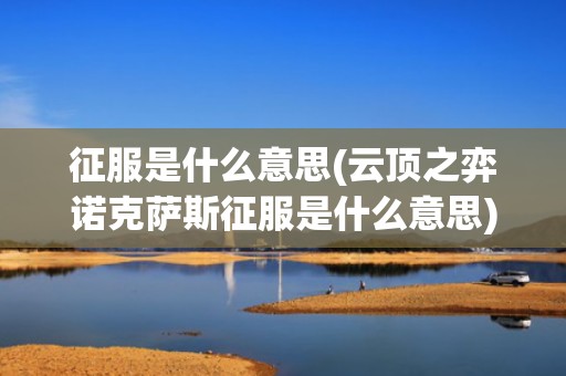 征服是什么意思(云顶之弈诺克萨斯征服是什么意思)