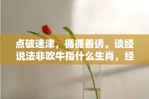 点破迷津，循循善诱。谈经说法非吹牛指什么生肖，经典解释落实
