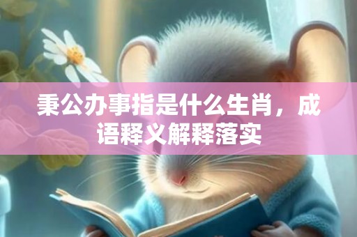 秉公办事指是什么生肖，成语释义解释落实