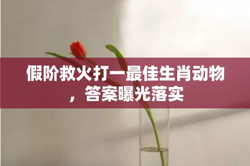 假阶救火打一最佳生肖动物，答案曝光落实插图