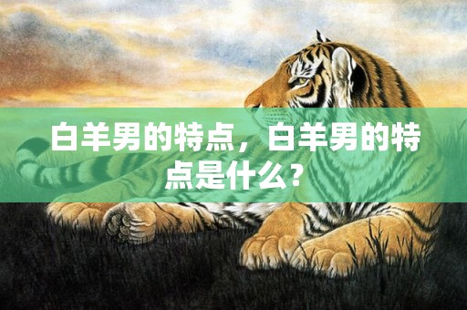 白羊男的特点，白羊男的特点是什么？