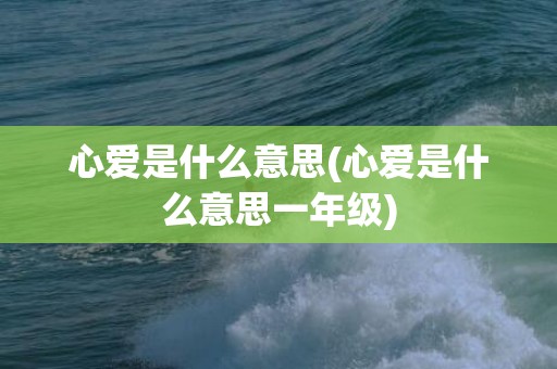 心爱是什么意思(心爱是什么意思一年级)