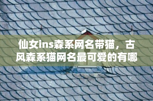 仙女ins森系网名带猫，古风森系猫网名最可爱的有哪些