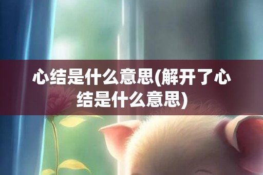 心结是什么意思(解开了心结是什么意思)