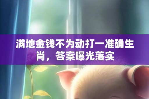 满地金钱不为动打一准确生肖，答案曝光落实