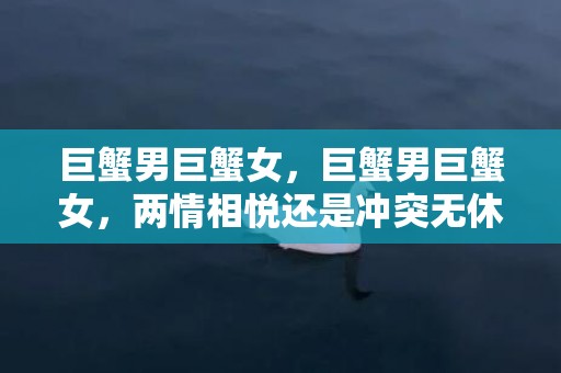 巨蟹男巨蟹女，巨蟹男巨蟹女，两情相悦还是冲突无休？