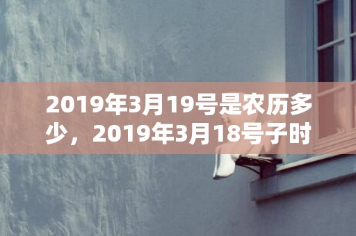 2019年3月19号是农历多少，2019年3月18号子时出生的男孩应该起什么样的名字