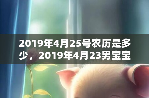 2019年4月25号农历是多少，2019年4月23男宝宝五行缺火男孩取名字怎么好
