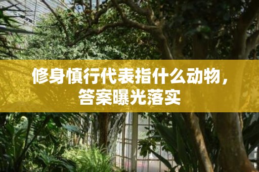 修身慎行代表指什么动物，答案曝光落实
