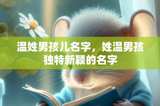 温姓男孩儿名字，姓温男孩独特新颖的名字