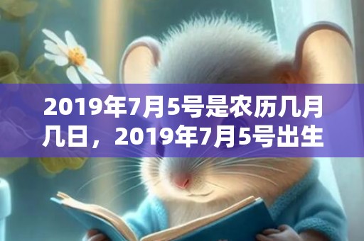 2019年7月5号是农历几月几日，2019年7月5号出生的双胞胎男孩起什么名字比较好，五行属什么