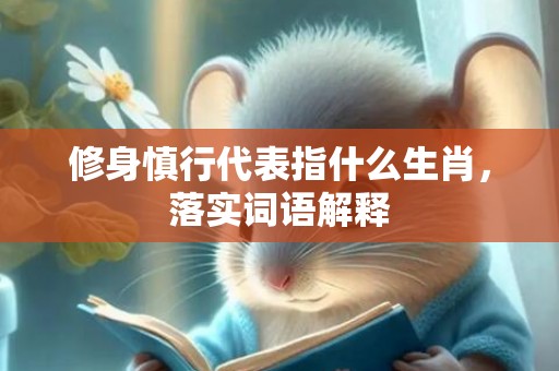修身慎行代表指什么生肖，落实词语解释