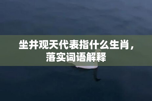 坐井观天代表指什么生肖，落实词语解释