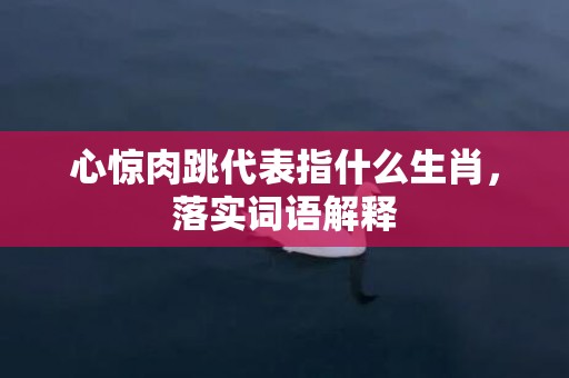 心惊肉跳代表指什么生肖，落实词语解释