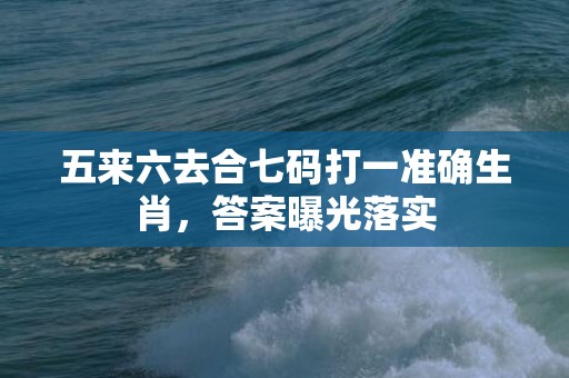 五来六去合七码打一准确生肖，答案曝光落实