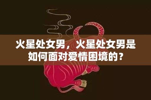 火星处女男，火星处女男是如何面对爱情困境的？