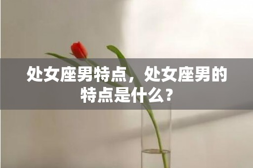 处女座男特点，处女座男的特点是什么？