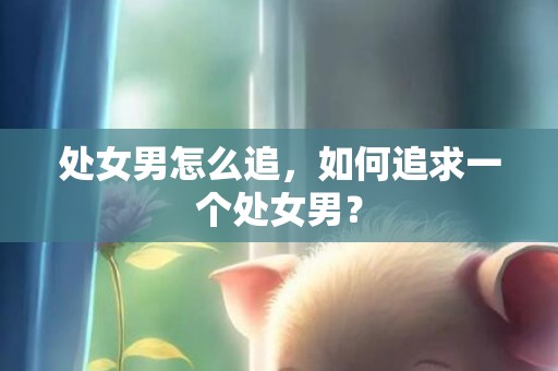 处女男怎么追，如何追求一个处女男？