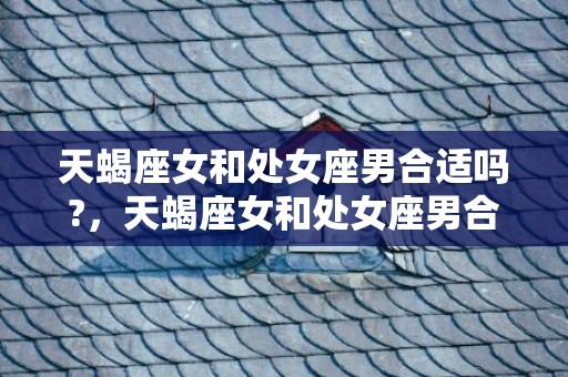 天蝎座女和处女座男合适吗?，天蝎座女和处女座男合适吗？