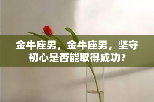金牛座男，金牛座男，坚守初心是否能取得成功？