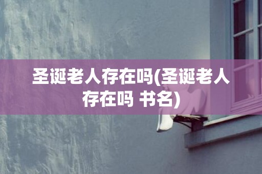 圣诞老人存在吗(圣诞老人存在吗 书名)