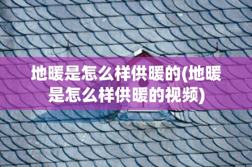 地暖是怎么样供暖的(地暖是怎么样供暖的视频)
