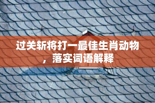 过关斩将打一最佳生肖动物，落实词语解释