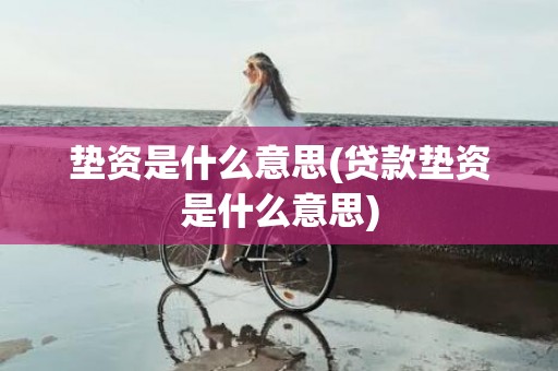 垫资是什么意思(贷款垫资是什么意思)