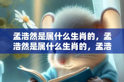 孟浩然是属什么生肖的，孟浩然是属什么生肖的，孟浩然隐鹿门山