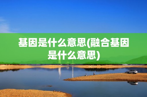 基因是什么意思(融合基因是什么意思)