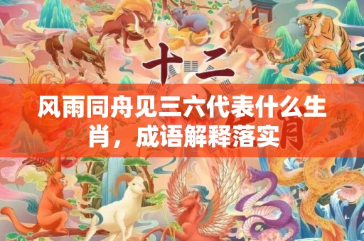 风雨同舟见三六代表什么生肖，成语解释落实