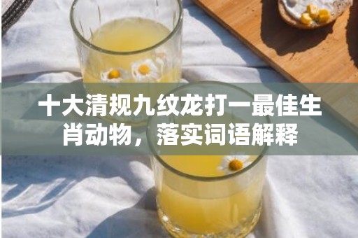 十大清规九纹龙打一最佳生肖动物，落实词语解释