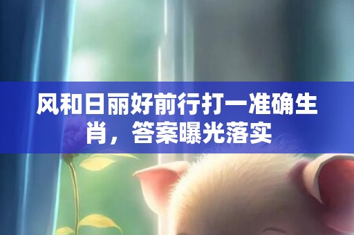 风和日丽好前行打一准确生肖，答案曝光落实