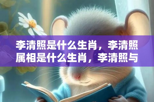 李清照是什么生肖，李清照属相是什么生肖，李清照与赵明诚琴瑟和弦