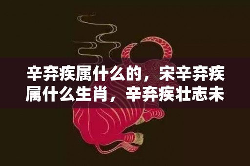 辛弃疾属什么的，宋辛弃疾属什么生肖，辛弃疾壮志未酬