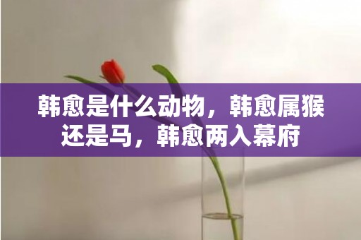 韩愈是什么动物，韩愈属猴还是马，韩愈两入幕府