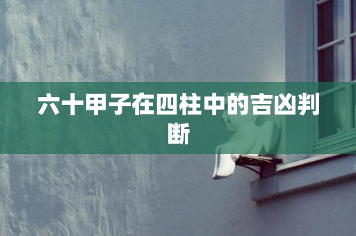 六十甲子在四柱中的吉凶判断